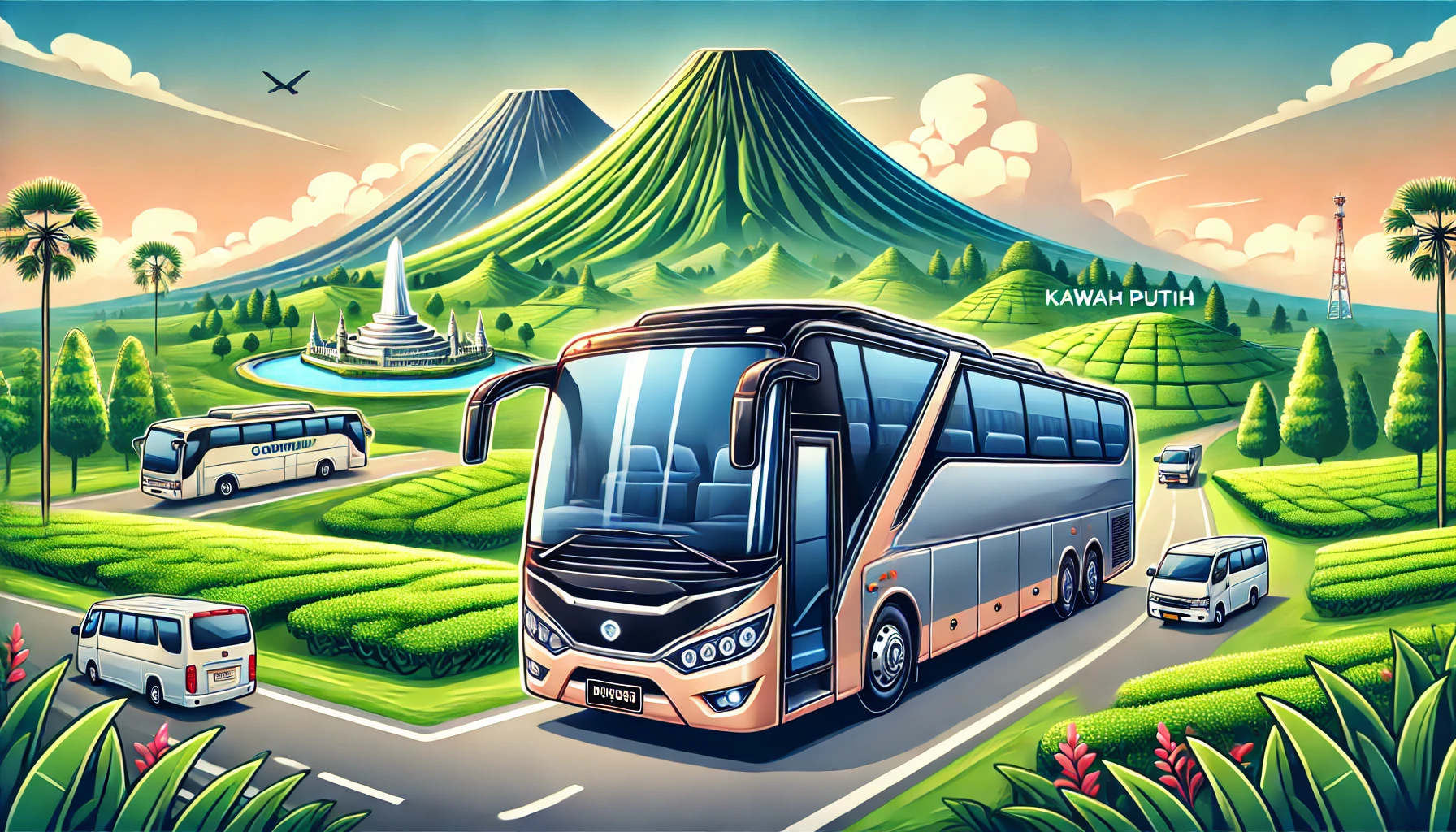 Bus pariwisata Jakarta Ciwidey